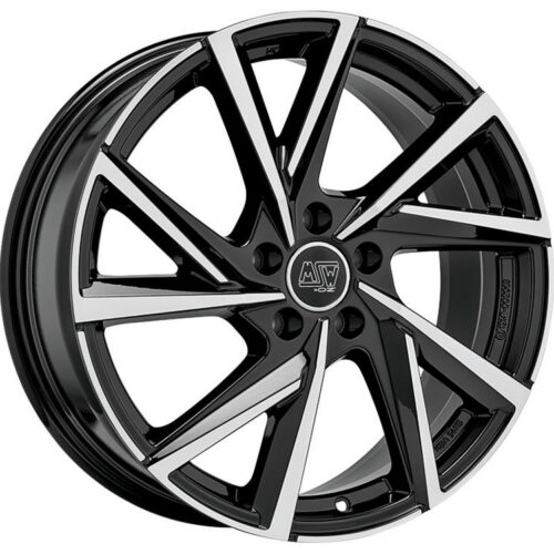 MSW 80-5 Gloss Black Full Polished 8x18 5x112 ET40 CB57,1 R13 690 kg W19388006T56