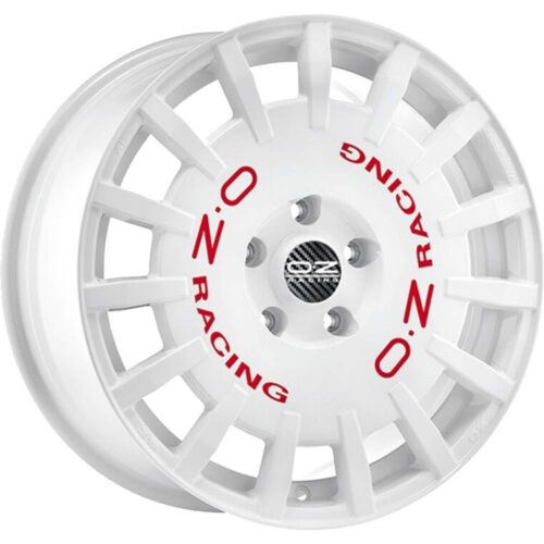 OZ Racing Rally Racing Race White Red Lettering 8x17 5x100 ET35 CB68,1 60° 650 kg W01A3320033
