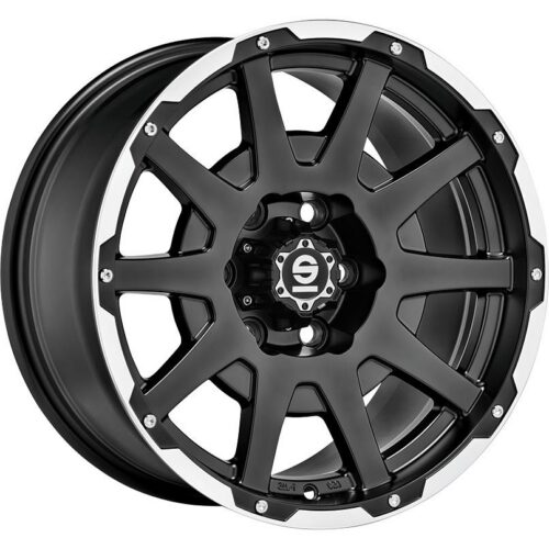 Sparco Dakar Matt Black Lip Polished+Rivets 8,5x18 6x135 ET0 CB87,1 60° 1200 kg W29091053M8