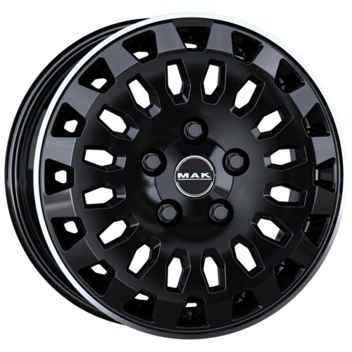 MAK Overland Gloss Black Mirror Ring 6,5x16 5x118 ET65 CB71,1 60° 1350 kg F6560RVGL65D3